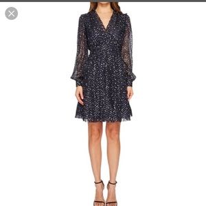Night sky lurex dot mini dress